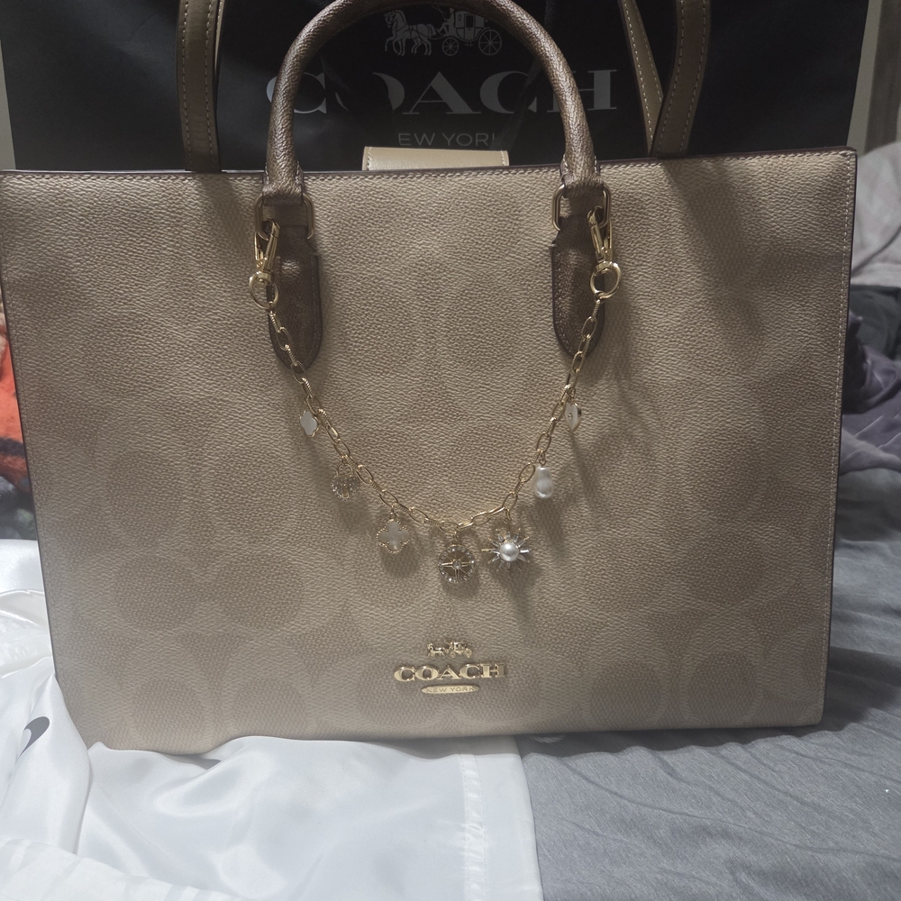 Coach Tan Leather Tote Bag